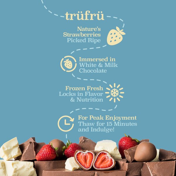 Tru Fru, Strawberries with White Milk Chocolate, 8 Oz