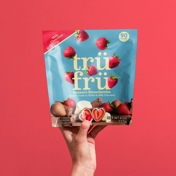 Tru Fru, Strawberries with White Milk Chocolate, 8 Oz