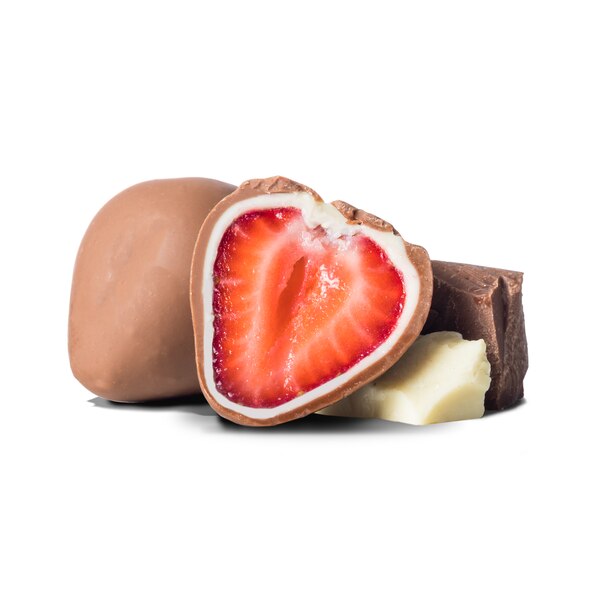 TRU FRU Strawberries Hyper Chilled in White & Milk Chocolate, 5 oz