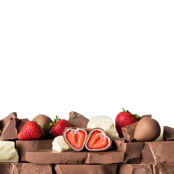 TRU FRU Strawberries Hyper Chilled in White & Milk Chocolate, 5 oz