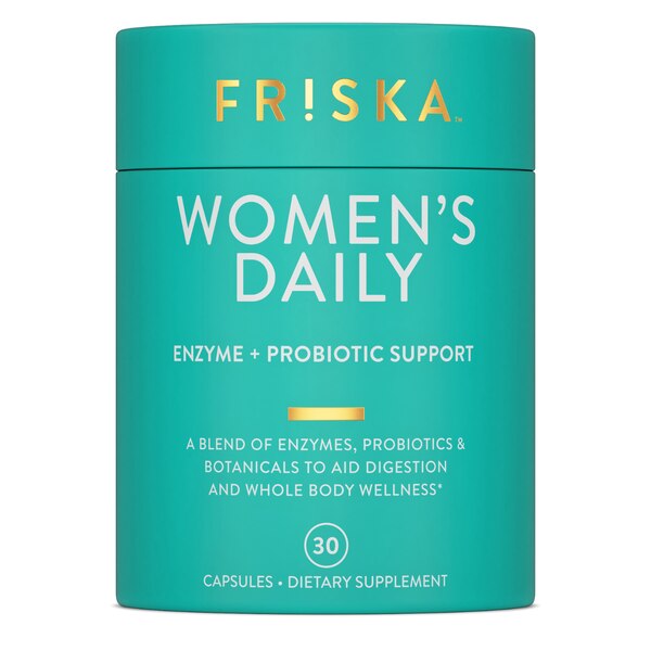 FRISKA Women's Daily Enzyme + Probiotic Support Capsules