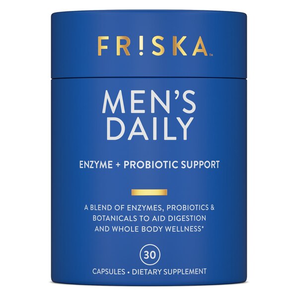FRISKA Men's Daily Enzyme + Probiotic Support Capsules