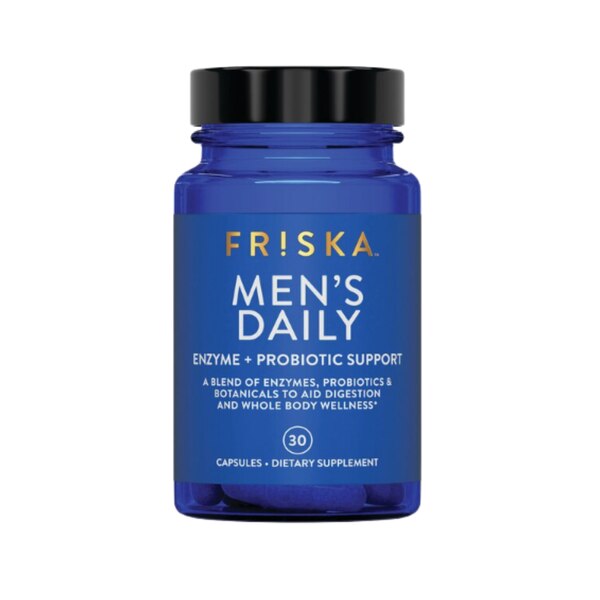 FRISKA Men's Daily Enzyme + Probiotic Support Capsules