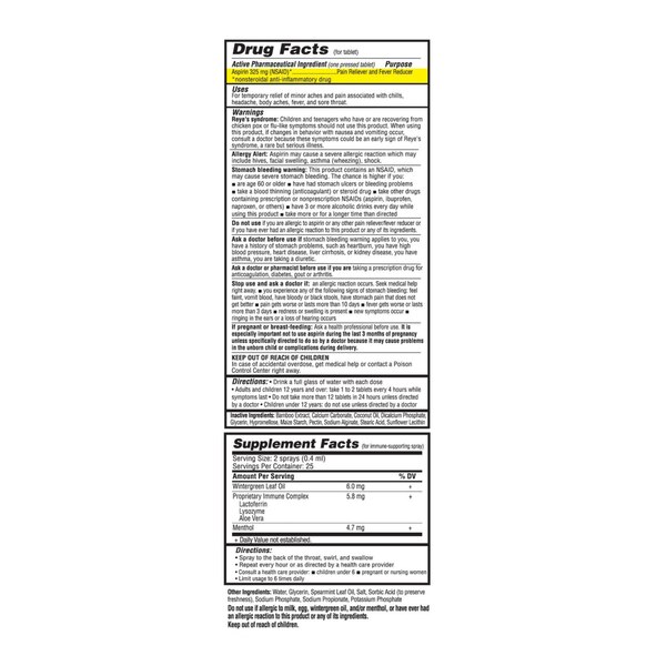 Biovanta Dual Action Throat Spray, 0.17 OZ