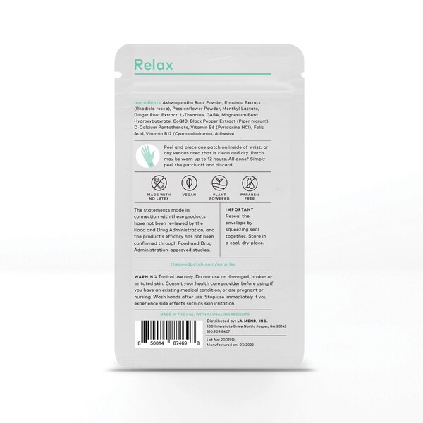 The Good Patch Relax Patches, 4 CT