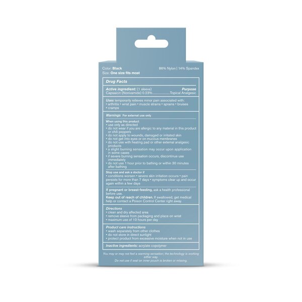 Nufabrx Pain Relieving Medicine + Compression Wrist Sleeve