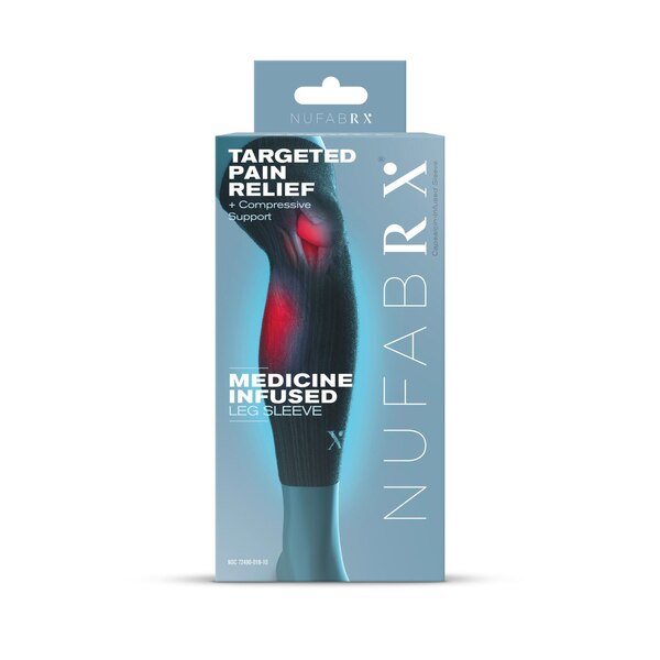 Nufabrx Pain Relieving Medicine + Compression Lower Leg  Sleeve