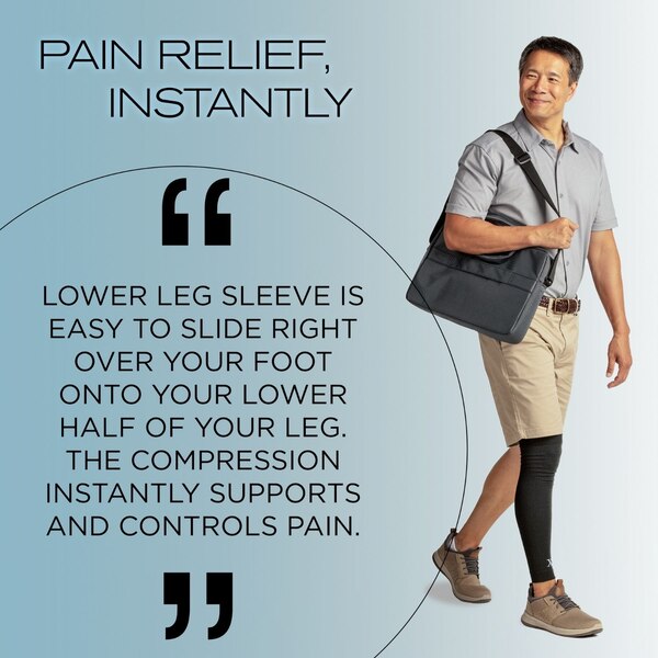 Nufabrx Pain Relieving Medicine + Compression Lower Leg  Sleeve