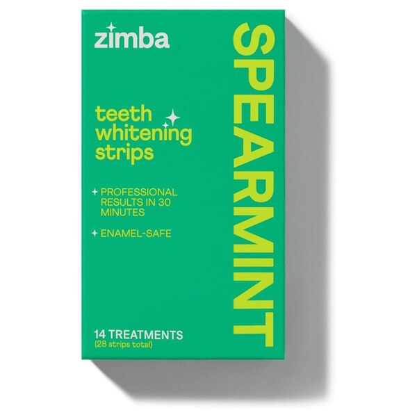 Zimba Teeth Whitening Strips, Spearmint, 14 Treatments