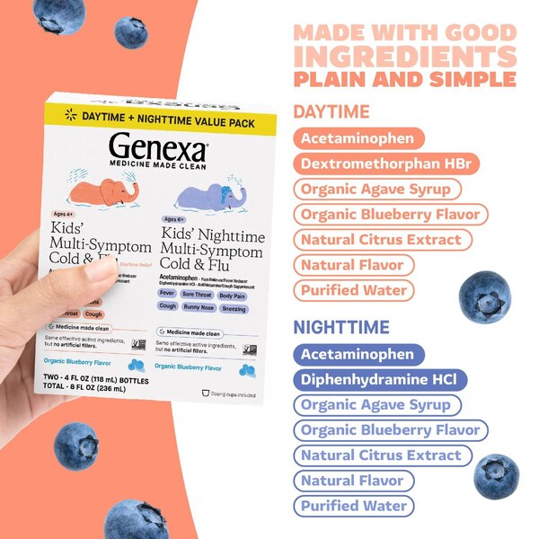 Genexa Kids' Daytime & Nighttime Multi-Symptom, 8 OZ