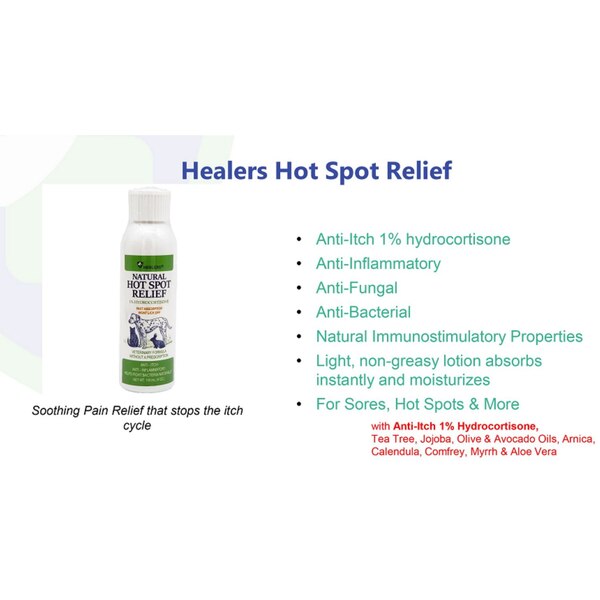 Healers Natural Hot Spot & Itch Relief Aid with Hydrocortisone