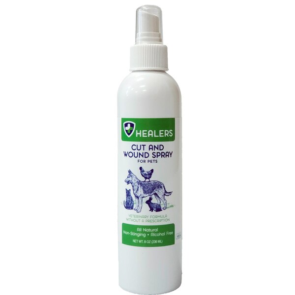 Healers Natural Cut & Wound Spray for Pets, 8 oz