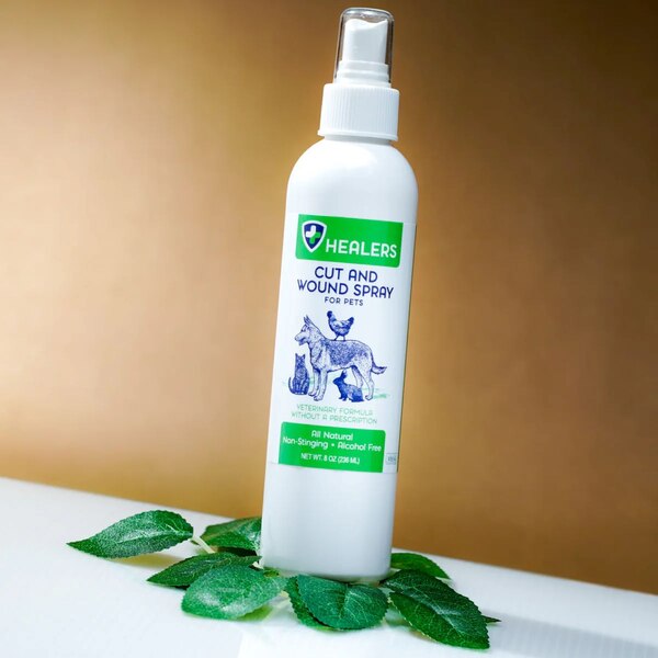 Healers Natural Cut & Wound Spray for Pets, 8 oz