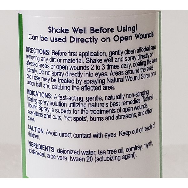 Healers Natural Cut & Wound Spray for Pets, 8 oz