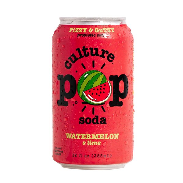 Culture Pop, Watermelon Probiotic Soda, 12 Oz