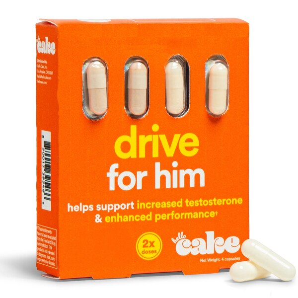 Hello Cake Sex Drive Supplements for Him, 4 CT
