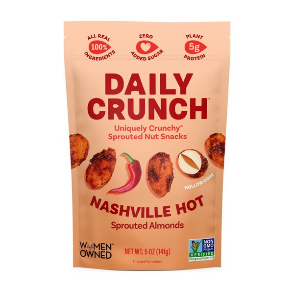 Daily Crunch Sprouted Almonds, Nashville Hot, 5 oz
