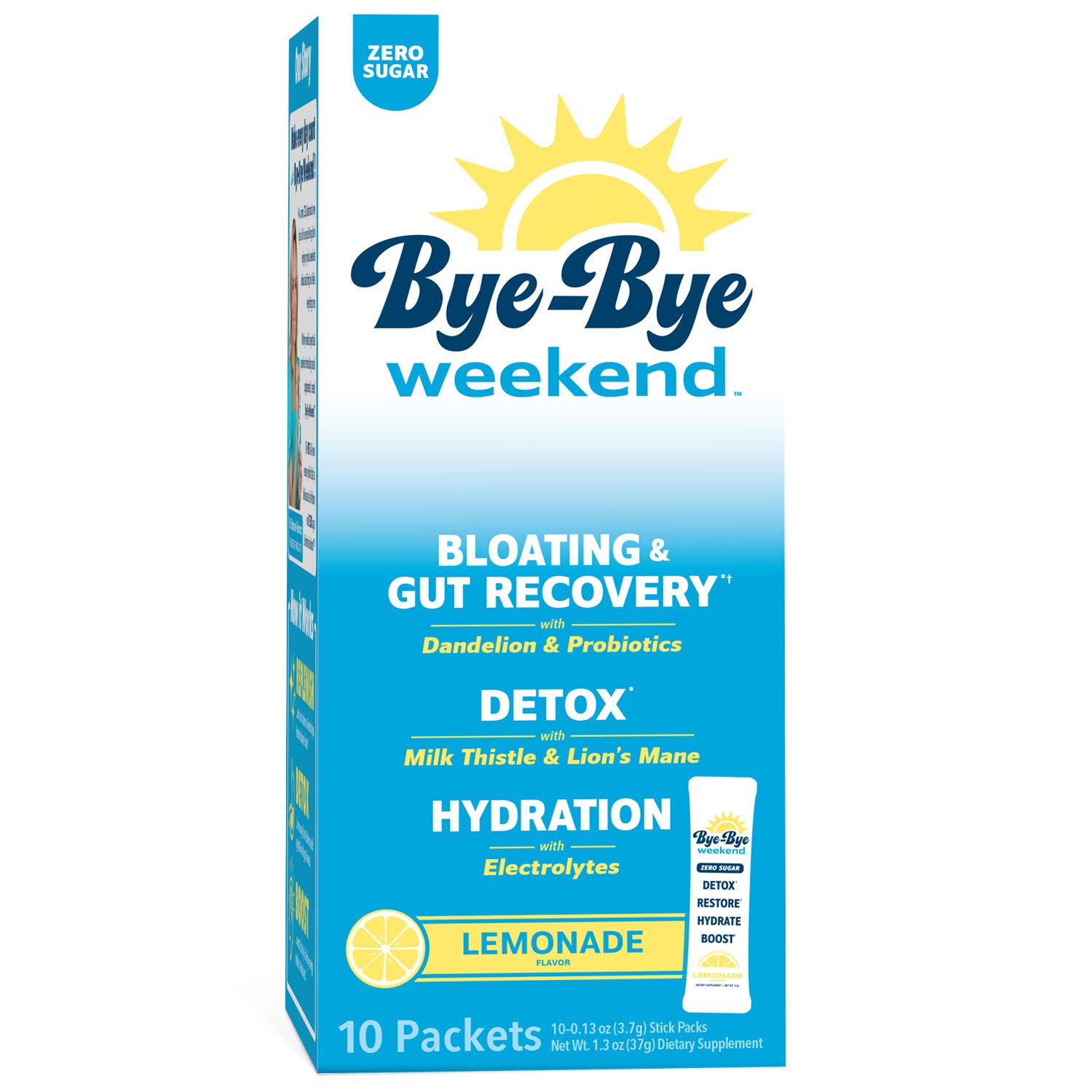 Dr. Stephanie's Bye Bye Weekend Lemonade Drink Mix, 10 CT