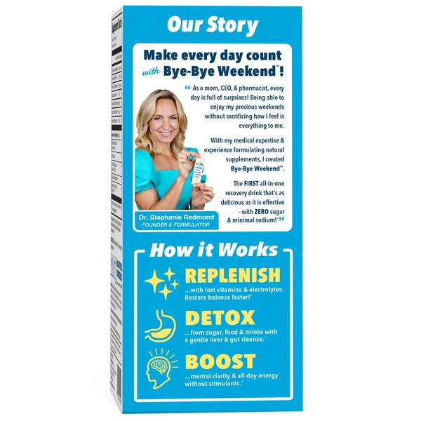 Dr. Stephanie's Bye Bye Weekend Lemonade Drink Mix, 10 CT
