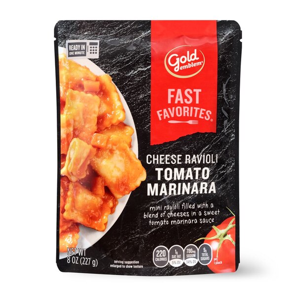 Gold Emblem Fast Favorites Cheese Ravioli Tomato Marinara, 8 oz