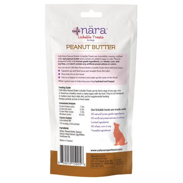 Café Nara Lickable Peanut Butter Treat for Dogs