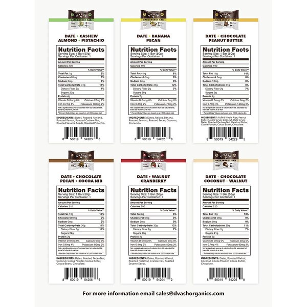 D'Vash Peanut Butter Crunch Date Energy Bar, 1.76 oz