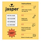 Jasper 360º Silicone Pet Finger Toothbrush, 2-Pack, Blue, thumbnail image