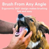 Jasper 360º Silicone Pet Finger Toothbrush, 2-Pack, Blue, thumbnail image