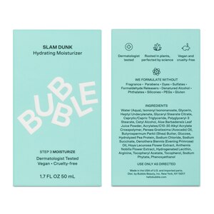 Bubble Skincare Slam Dunk Hydrating Face Moisturizer, Normal to Dry Skin, 1.7 OZ