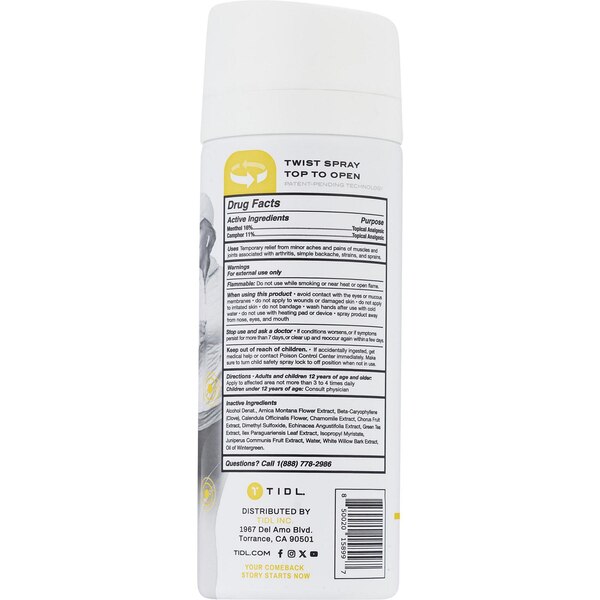 TIDL Pain Relieving Cryotherapy Spray, 3 OZ