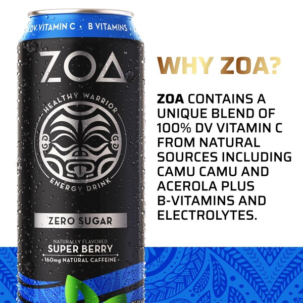 ZOA Zero Sugar Energy Drink, 16 OZ