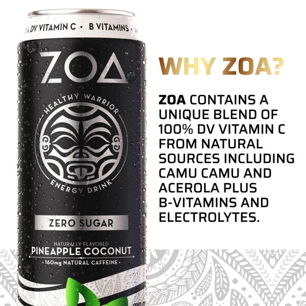 ZOA Zero Sugar Energy Drink, 16 OZ