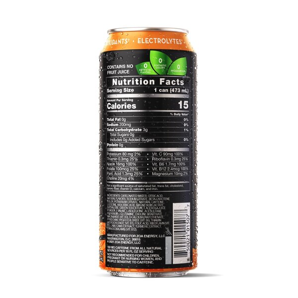 ZOA Zero Sugar Energy Drink, 16 OZ