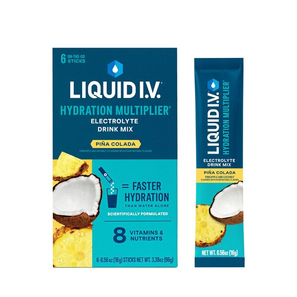 Liquid I.V. Hydration Multiplier, Electrolyte Drink Mix, 6 CT