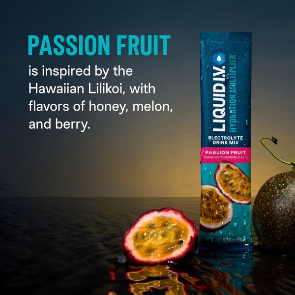 Liquid I.V. Hydration Multiplier Electrolyte Drink Mix, Passion Fruit, 15 CT