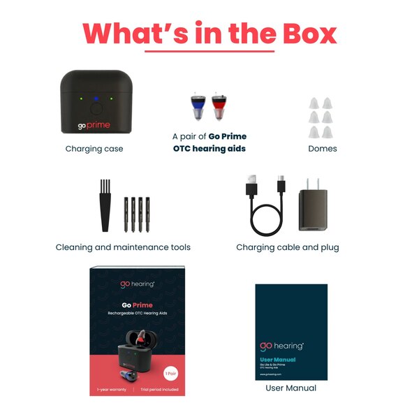 Go Prime In-the-ear Rechargeable OTC Hearing Aid