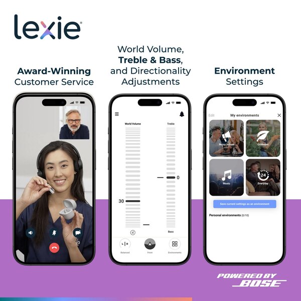 Lexie B1 Self-fitting OTC Hearing Aids Powered by Bose