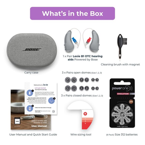 Lexie B1 Self-fitting OTC Hearing Aids Powered by Bose
