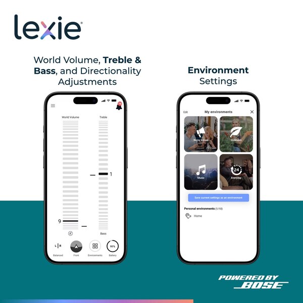 Lexie B2 Self-fitting OTC Rechargeable Hearing Aids Powered by Bose