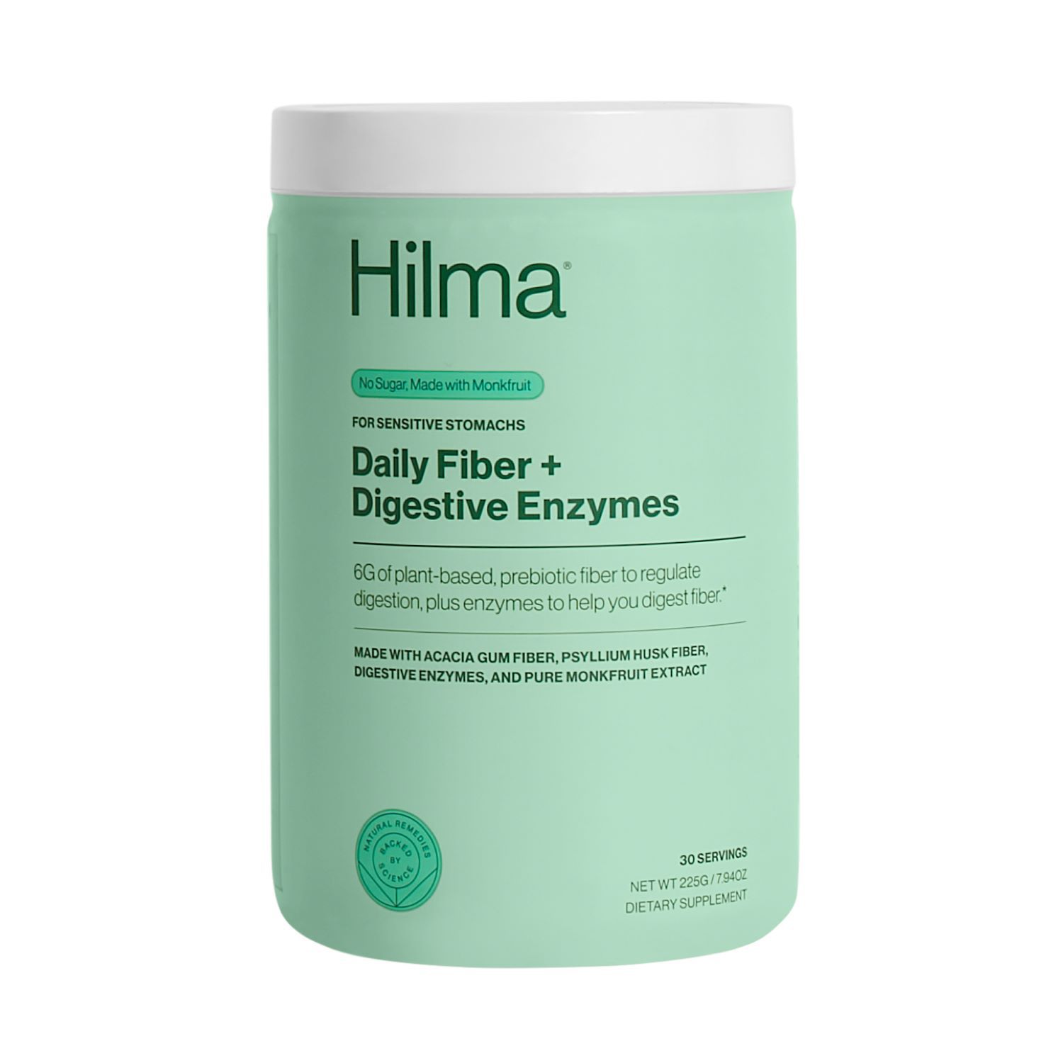 Hilma Fiber + Enzymes, Powder, 30 Servings