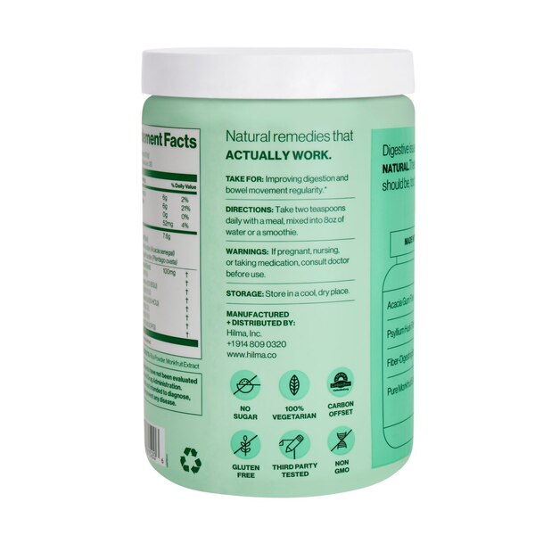 Hilma Fiber + Enzymes, Powder, 30 Servings