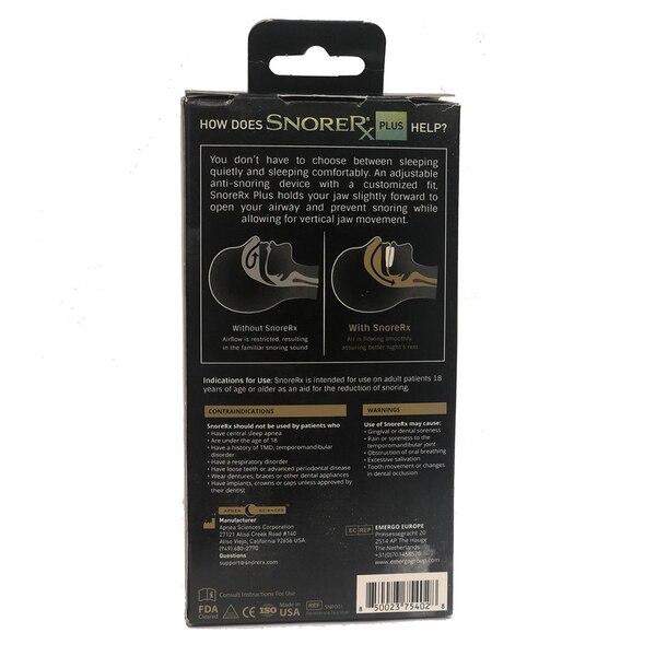 SnoreRx Plus Semi-Custom Snoring Mouth Guard Kit