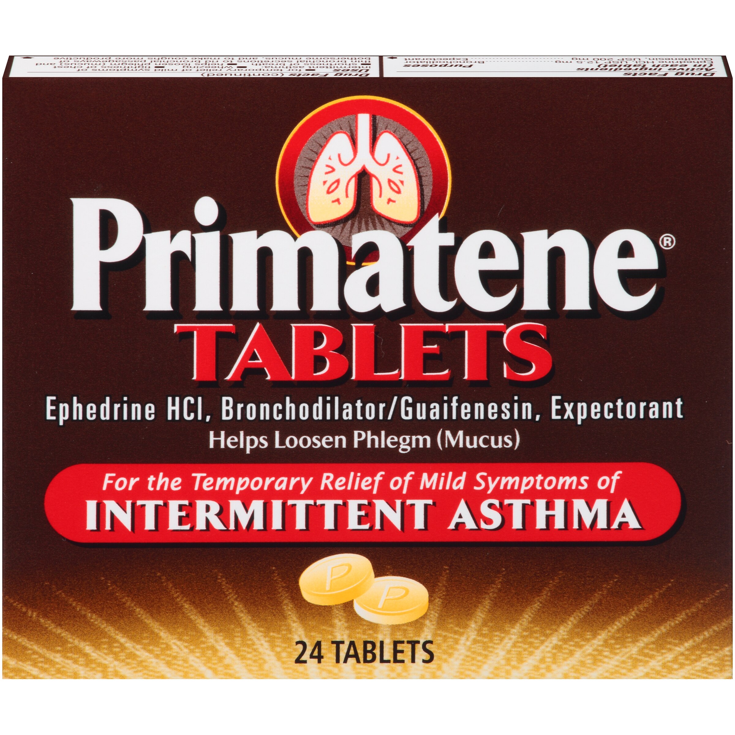 Primatene Tablets for the Temporary Relief of Mild Symptoms of Intermittent Asthma, 24 CT
