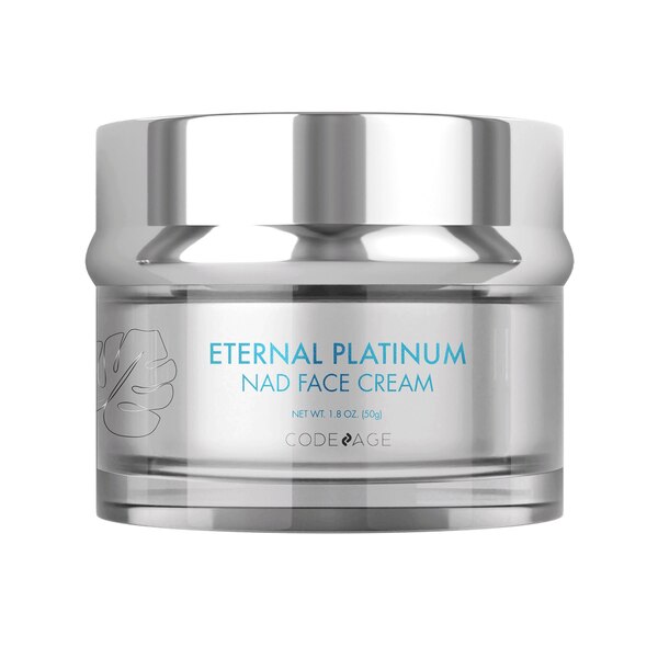 Codeage NAD Facial Cream, Resveratrol, Niacinamide, Hyaluronic Acid, Collagen, Vitamin C & E, 1.8 OZ