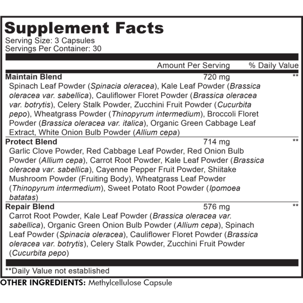 Instantfood Easy Veggies, Vegan Greens Vitamins Supplement Capsules, Whole Food Vegetables, 90CT