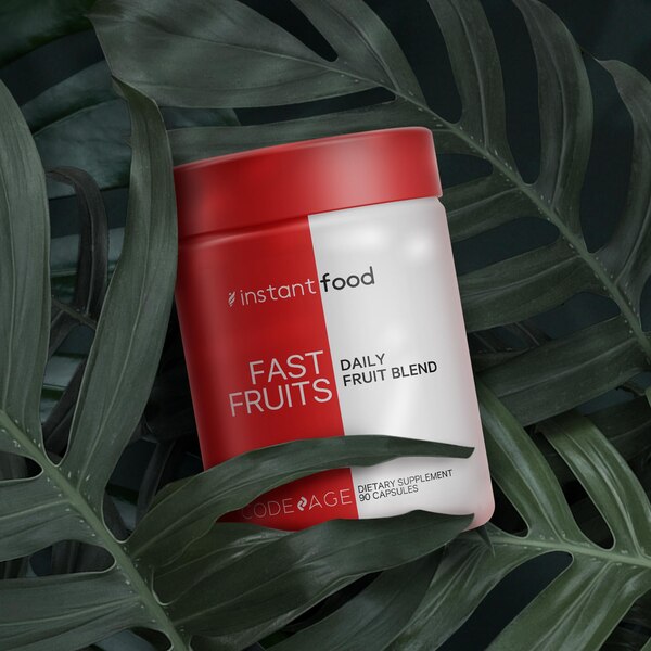 Instantfood Fast Fruits, Whole Food Daily Fruits Vitamins, Reds Superfood 15 Fruits Extracts, 90CT