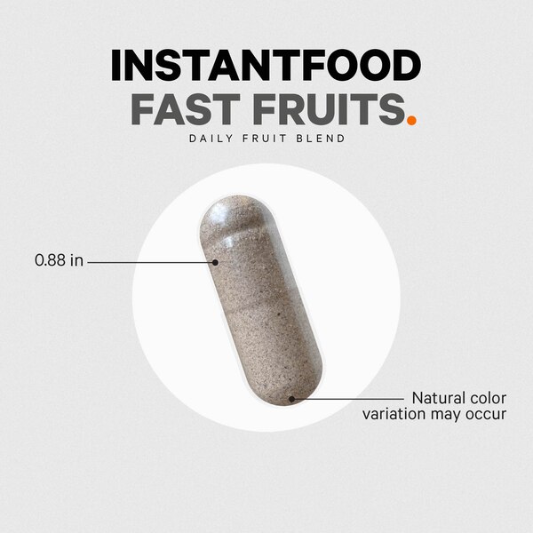 Instantfood Fast Fruits, Whole Food Daily Fruits Vitamins, Reds Superfood 15 Fruits Extracts, 90CT