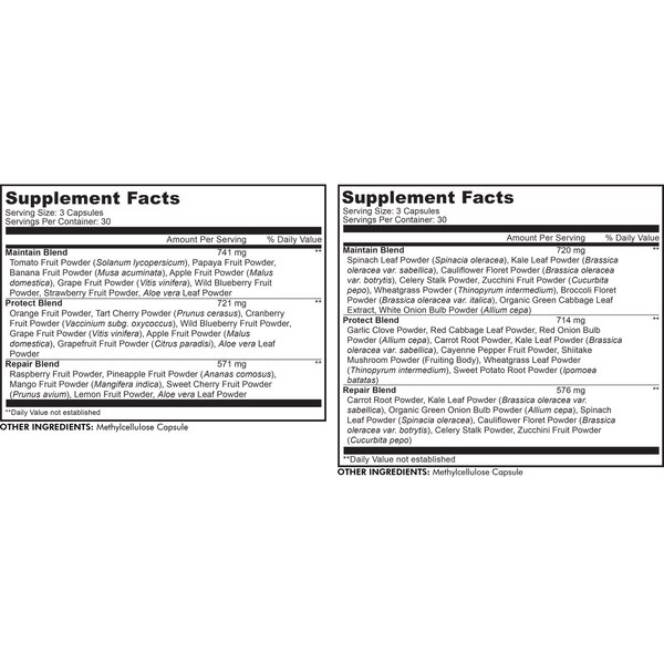 Instantfood Easy Veggies + Fast Fruits Bundle, Whole Food Greens Vegetable & Fruits Vitamins, 180CT
