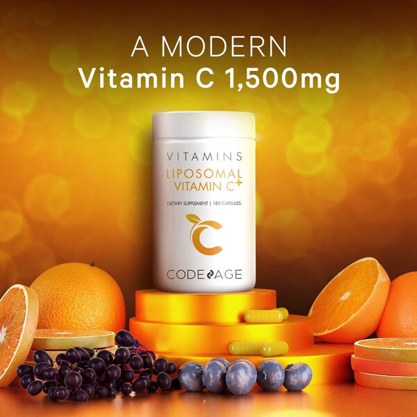 Codeage Liposomal Vitamin C+ Supplement Capsules, 180 CT