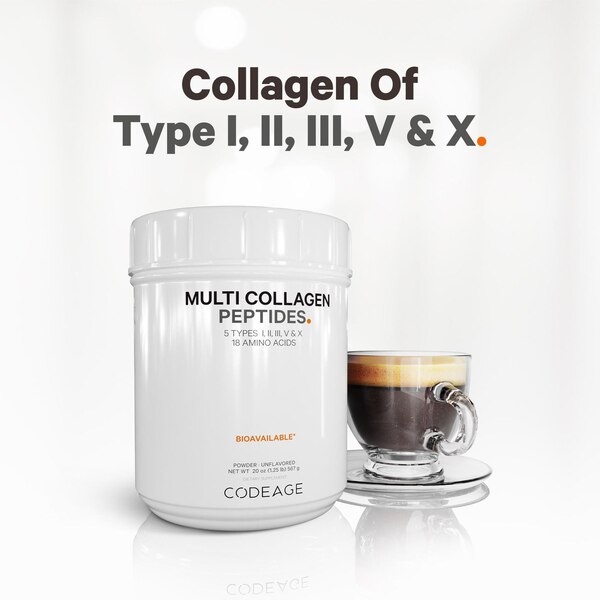 Codeage Multi Collagen Peptides Protein Powder Unflavored, 20 OZ